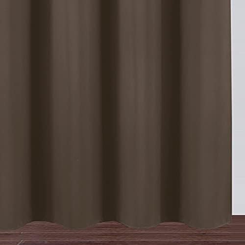 LEMOMO Chocolate Brown Blackout Curtains 38 x 54 Inch Length/Set of 2 Curtain - Image 9