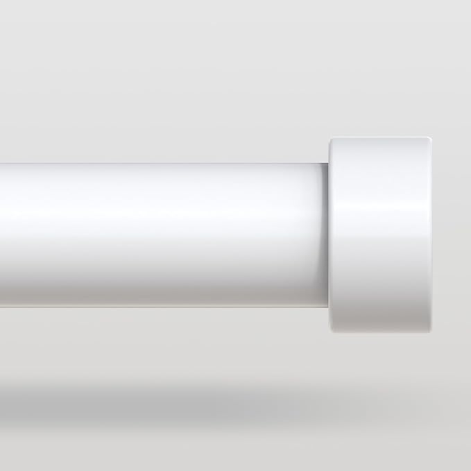 VOIIY White Curtain Rods for Windows 48 to 84 Inch, Size:36-88 Inch by VOIIYCurtainRods