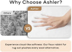 Ashler HOME DECO Ultra Soft Faux Rabbit Fur Chair Couch Cover Area Rug - Image 3