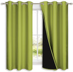 NICETOWN 100% Blackout Curtains 54 inches Long, Fresh Green, 1 Pair, 42 inches by NICETOWN