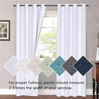 H.VERSAILTEX Elegant Natural Linen Curtain Panels Energy Efficient Semi - Image 9