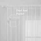 MIULEE White Window Sheer Curtains - Image 2