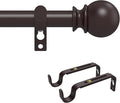 Curtain Rods for Windows 30 to 60 Inch, 5/8 Inch Heavy Duty Decorative Curtain by Poskena