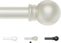Thestoa Nickel Curtain Rods for Windows 30-62 Inch, 5/8" Stainless Steel Small by Thestoa