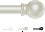 Thestoa Nickel Curtain Rods for Windows 30-62 Inch, 5/8" Stainless Steel Small by Thestoa
