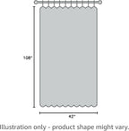OVZME Dusty Blue Sheer Curtains 108 Inches Long, Light Filtering Semi - Image 7