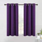 NICETOWN Royal Purple Blackout Curtain Panels 48 inch Long Set of 2 by NICETOWN