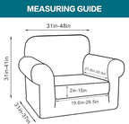 Turquoize 2 Piece Chair Covers for Living Room Armchair Couch Cover - Image 2