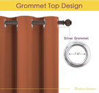 NICETOWN Room Darkening Draperies Window Curtain Panels, Burnt Orange, 2 Panels - Image 3