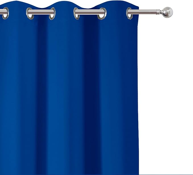 LEMOMO Blackout Curtains 66 x 72 Inch Long Royal Blue Curtains Set of 2 Panels - Image 6