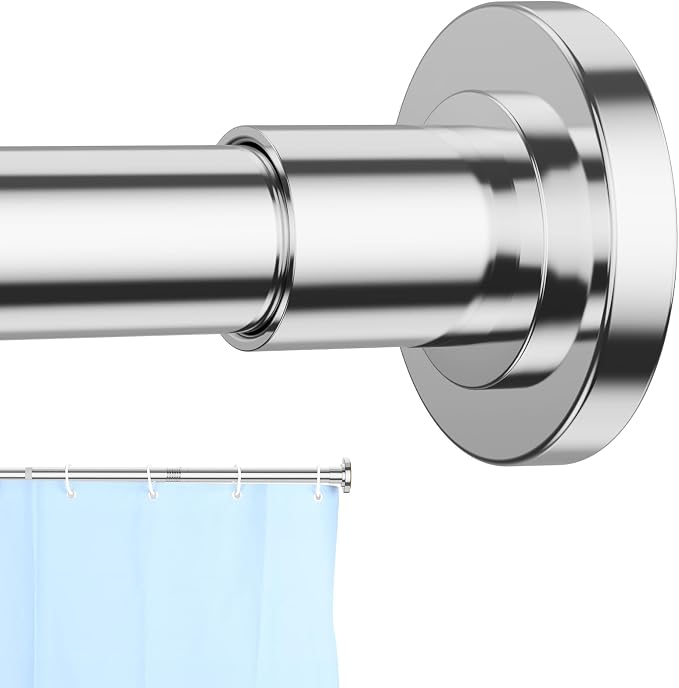 CorkLatta Chrome Shower Curtain Rod 31 to 68 Inch, 1 Inch Diameter Adjustable by CorkLatta