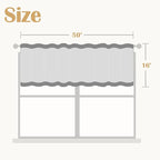 jinchan Striped Linen Valance Curtain 16 Inch Vertical Striped Valance - Image 4
