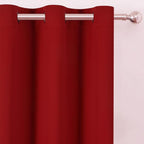 LEMOMO Blackout Curtains 66 x 72 Inch Long Red Curtains Set of 2 Panels Room - Image 6