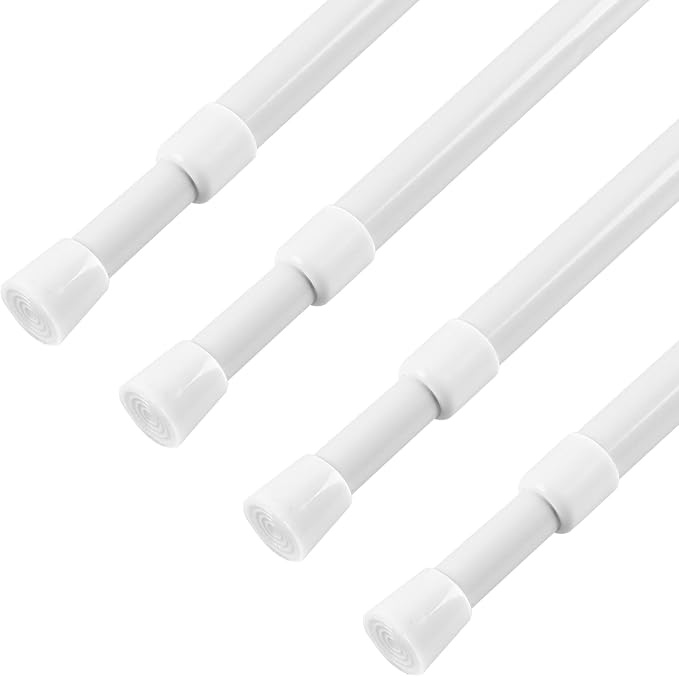 KXLife 4 Pcs Tension Curtain Rod 35 to 46 Inches, 5/8" Diameter Spring Curtain by KXLife