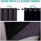 NICETOWN 100% Blackout Window Curtain Panels, 2 Pieces, Full Light Blocking - Image 5