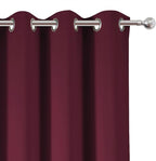 LEMOMO Blackout Curtains 66 x 54 Inch Long Burgundy Red Curtains Set of 2 - Image 6
