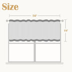 jinchan Tie Up Linen Textured Striped Bow Tie Curtain - Image 3