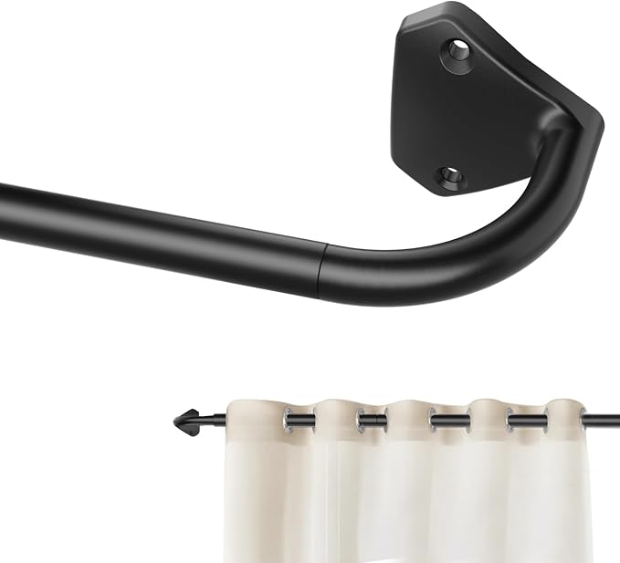 GXOACKJ Black Wrap Around Curtain Rods by GXOACKJ