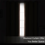LEMOMO Blush Thermal Blackout Curtains/38 x 84 Inch/Set of 2 Panels Room - Image 3