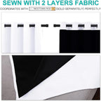 NICETOWN White 100% Blackout Curtains - Image 4