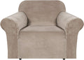 H.VERSAILTEX Stretch Velvet Armchair Cover Couch Covers 1 Cushion Chair by HVERSAILTEX