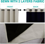 NICETOWN 100% Blackout Window Curtain Panels, Full Light Blocking Drapes - Image 5