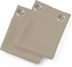 LEMOMO Khaki Blackout Curtains 66 x 63 Inch Length/Set of 2 Curtain - Image 9