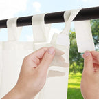 RYB HOME Outdoor Curtain for Patio, Detachable Sticky Tab Top for Easy Hanging by RYBHOME
