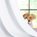 NICETOWN White Curtains 80 inch Length 2 Panels Set - Image 6