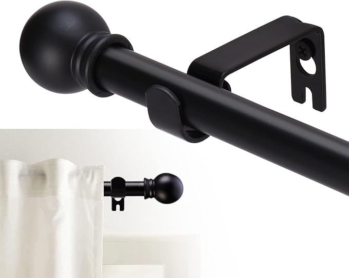 GXOACKJ Curtain Rods for windows 32-48 inch, 5/8 inch Decorative Curtain Rod Set by GXOACKJ