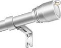 Hradecti Silver Curtain Rod 30-144 inch 2 Pack, Fit 30 to 142, 66 to 120 inch by Unknown