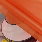 SpaceDresser Burnt Orange Sheer Curtains 4 Panels Rod Pocket Semi-Sheer Curtain - Image 6