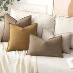 MIULEE Decorative Linen Pillow Covers 18x18 Inch Natural Linen Boho Farmhouse - Image 6