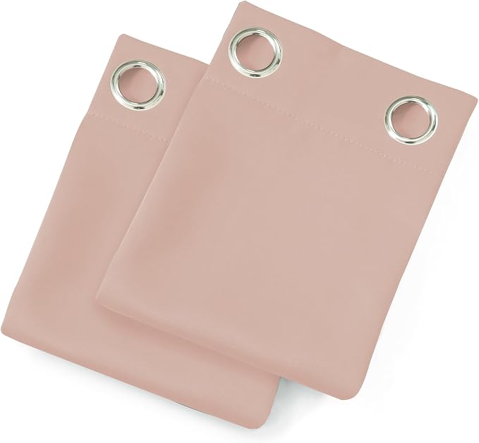 LEMOMO Blush Blackout Curtains 66 x 63 Inch Length/Set of 2 Curtain - Image 9
