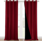 NICETOWN Cold Blocking 100% Blackout Curtains, Durable and Soft Black Lined by NICETOWN
