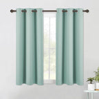 NICETOWN Aqua Blue Blackout Curtain Panels 48 inch Long Set of 2 by NICETOWN