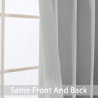 Yakamok Soft Room Darkening Light Gray Blackout Curtains Thermal Insulated - Image 6