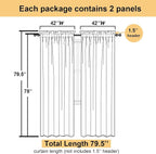 Lecloud Turquoise Sheer Curtains 78 Inches Long 2 Panels, Elegant Gauzy Airy - Image 3