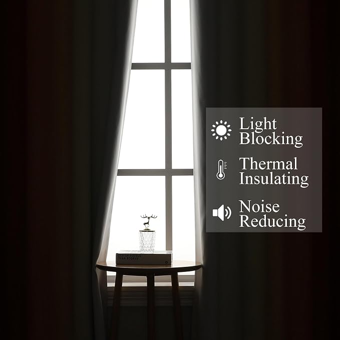 Estelar Textiler Burnt Orange and Greyish White Ombre Blackout Curtains - Image 3