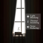 Estelar Textiler Burnt Orange and Greyish White Ombre Blackout Curtains - Image 3
