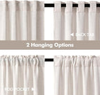 MIULEE Farmhouse Kitchen Curtains 36 Inch Length 2 Panels, Soft Thick Linen - Image 5