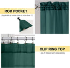 OVZME Hunter Green Sheer Curtains 54 Inches Long 2 Panels - Image 3