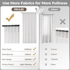MIULEE Pinch Pleated Thick Linen Curtains 84 Inches Long 2 Panels, Pinch Pleat - Image 6