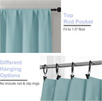 Simplebrand Ava Aqua Short Blackout Curtains - Image 4