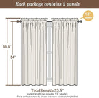Chyhomenyc White Sheer Curtains 54 Inch Length - Image 4