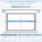 VOIIY Silver Curtain Rods for Windows 28 to 48 Inch, Size:30-60 Inch, Antique - Image 5