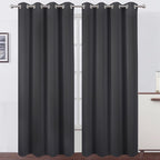 LEMOMO Blackout Curtains 52 x 84 inches Long Dark Grey Curtains Set of 2 Panels by Lemomo