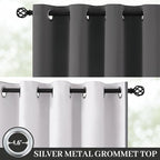 Yakamok 100% Blackout Curtain Panels 63 inches Cold and Light Blocking Drapes - Image 2