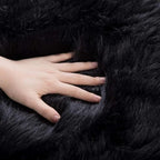 ORINOVA Black Rug for Bedroom 5x7 Area Rugs for Living Room Washable Shaggy - Image 7