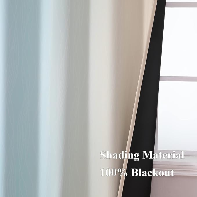 Estelar Textiler Full Room Darkening Gradient Blackout Curtains 72 Inch Length - Image 5